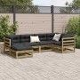 Gartensofa-Set 6-teilig aus imprägniertem Kiefernholz von vidaXL, Gartensets - Ref: Foro24-3299522, Preis: 338,24 €, Rabatt: %