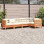 5-piece garden sofa set with wax-brown pine wood cushions by vidaXL, Garden sets - Ref: Foro24-3299438, Price: 480,15 €, Disc...