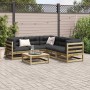 Gartensofa-Set 6-teilig aus imprägniertem Kiefernholz von vidaXL, Gartensets - Ref: Foro24-3299444, Preis: 338,24 €, Rabatt: %