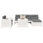 Gartensofa-Set 7-teilig aus massivem weißem Kiefernholz von vidaXL, Gartensets - Ref: Foro24-3250533, Preis: 561,79 €, Rabatt: %