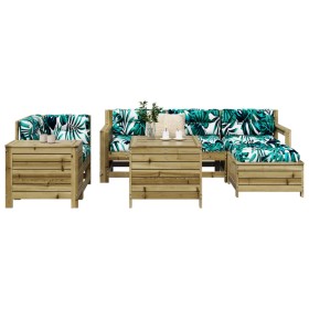 Gartensofa-Set 7-teilig aus imprägniertem Kiefernholz von vidaXL, Gartensets - Ref: Foro24-3250519, Preis: 499,99 €, Rabatt: %