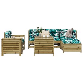 Gartensofa-Set 7-teilig aus imprägniertem Kiefernholz von vidaXL, Gartensets - Ref: Foro24-3250531, Preis: 482,45 €, Rabatt: %