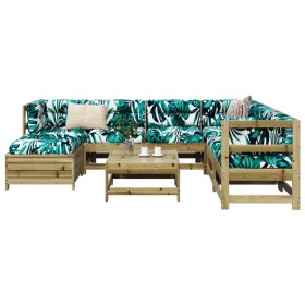 Gartensofa-Set 8-teilig aus imprägniertem Kiefernholz von vidaXL, Gartensets - Ref: Foro24-3250559, Preis: 487,73 €, Rabatt: %