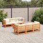 Gartensofa-Set 7-teilig, massives Kiefernholz, wachsbraun von vidaXL, Gartensets - Ref: Foro24-3299298, Preis: 439,34 €, Raba...