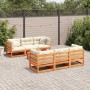 7-piece garden sofa set with wax-brown pine wood cushions by vidaXL, Garden sets - Ref: Foro24-3299302, Price: 763,84 €, Disc...