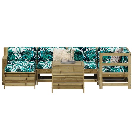 Gartensofa-Set 7-teilig aus imprägniertem Kiefernholz von vidaXL, Gartensets - Ref: Foro24-3250971, Preis: 497,49 €, Rabatt: %