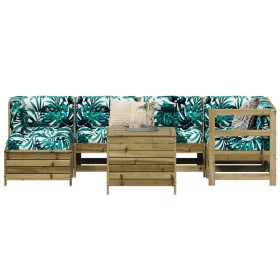 Gartensofa-Set 7-teilig aus imprägniertem Kiefernholz von vidaXL, Gartensets - Ref: Foro24-3250967, Preis: 482,99 €, Rabatt: %