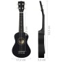 Soprano ukulele set with black 21" case for children by vidaXL, String instruments - Ref: Foro24-70147, Price: 28,79 €, Disco...