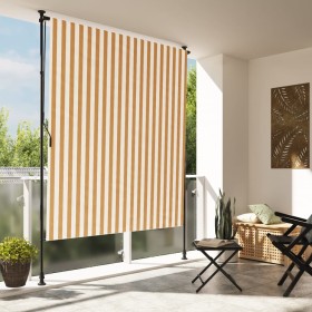 Orange and white steel fabric exterior roller blind by vidaXL, Awnings - Ref: Foro24-368770, Price: 67,64 €, Discount: %