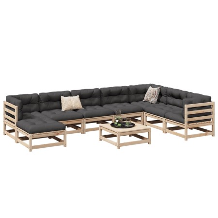 Garden sofa set 9 pieces solid pine wood by vidaXL, Garden sets - Ref: Foro24-3299581, Price: 452,54 €, Discount: %