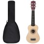 Juego de ukelele soprano para niños con funda madera clara 21" de vidaXL, Instrumentos de cuerda - Ref: Foro24-70146, Precio:...