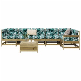 Gartensofa-Set 7-teilig aus imprägniertem Kiefernholz von vidaXL, Gartensets - Ref: Foro24-3250883, Preis: 431,53 €, Rabatt: %