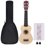 Juego de ukelele soprano para niños con funda madera clara 21" de vidaXL, Instrumentos de cuerda - Ref: Foro24-70146, Precio:...