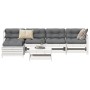 Gartensofa-Set 6-teilig aus massivem weißem Kiefernholz von vidaXL, Gartensets - Ref: Foro24-3250925, Preis: 436,18 €, Rabatt: %