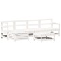 Gartensofa-Set 6-teilig aus massivem weißem Kiefernholz von vidaXL, Gartensets - Ref: Foro24-3250925, Preis: 436,00 €, Rabatt: %