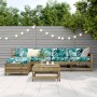 Gartensofa-Set 6-teilig aus imprägniertem Kiefernholz von vidaXL, Gartensets - Ref: Foro24-3250927, Preis: 364,33 €, Rabatt: %