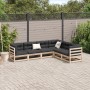 Gartensofa-Set 6-teilig aus massivem Kiefernholz von vidaXL, Gartensets - Ref: Foro24-3299452, Preis: 329,54 €, Rabatt: %