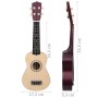 Juego de ukelele soprano para niños con funda madera clara 21" de vidaXL, Instrumentos de cuerda - Ref: Foro24-70146, Precio:...