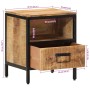 Mesita de noche madera maciza de mango 40x35x50 cm de vidaXL, Mesitas de noche - Ref: Foro24-358912, Precio: 97,82 €, Descuen...