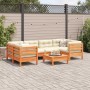 7-piece garden sofa set with wax-brown pine wood cushions by vidaXL, Garden sets - Ref: Foro24-3299316, Price: 628,81 €, Disc...