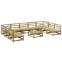 Garden sofa set 10 pieces impregnated pine wood by vidaXL, Garden sets - Ref: Foro24-3299595, Price: 539,65 €, Discount: %