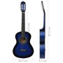 Guitarra clásica para niños y principiantes azul 1/2 34" de vidaXL, Guitarras - Ref: Foro24-70124, Precio: 61,33 €, Descuento: %