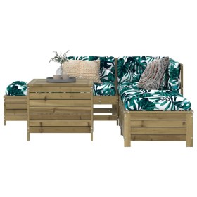 Gartensofa-Set 6-teilig aus imprägniertem Kiefernholz von vidaXL, Gartensets - Ref: Foro24-3250707, Preis: 418,99 €, Rabatt: %