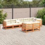 Gartensofa-Set 8-teilig aus massivem Kiefernholz, wachsbraun von vidaXL, Gartensets - Ref: Foro24-3299501, Preis: 517,12 €, R...