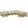 Garden sofa set 10 pieces impregnated pine wood by vidaXL, Garden sets - Ref: Foro24-3299639, Price: 552,99 €, Discount: %