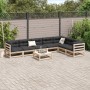 8-piece garden sofa set with solid pine wood cushions by vidaXL, Garden sets - Ref: Foro24-3299478, Price: 684,90 €, Discount: %