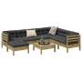 8-teiliges Gartensofa-Set mit Kissen aus imprägniertem Kiefernholz von vidaXL, Gartensets - Ref: Foro24-3299562, Preis: 626,3...