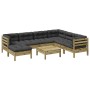 8-teiliges Gartensofa-Set mit Kissen aus imprägniertem Kiefernholz von vidaXL, Gartensets - Ref: Foro24-3299562, Preis: 626,3...