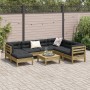 8-teiliges Gartensofa-Set mit Kissen aus imprägniertem Kiefernholz von vidaXL, Gartensets - Ref: Foro24-3299562, Preis: 626,3...