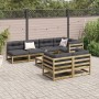 8-teiliges Gartensofa-Set mit Kissen aus imprägniertem Kiefernholz von vidaXL, Gartensets - Ref: Foro24-3299349, Preis: 829,0...