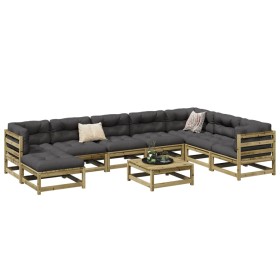 9-piece garden sofa set with impregnated pine wood cushions by vidaXL, Garden sets - Ref: Foro24-3299588, Price: 876,02 €, Di...