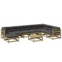 9-teiliges Gartensofa-Set mit Kissen aus imprägniertem Kiefernholz von vidaXL, Gartensets - Ref: Foro24-3299588, Preis: 874,5...