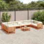 Garden sofa set 11 pieces solid pine wood wax brown by vidaXL, Garden sets - Ref: Foro24-3299645, Price: 680,59 €, Discount: %