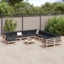 Gartensofa-Set 12-teilig aus massivem Kiefernholz von vidaXL, Gartensets - Ref: Foro24-3299651, Preis: 617,99 €, Rabatt: %