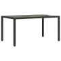 Mesa de jardín superficie de vidrio ratán PE negro 150x90x75 cm de vidaXL, Mesas de jardín - Ref: Foro24-365589, Precio: 139,...