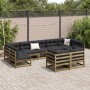 9-piece garden sofa set with impregnated pine wood cushions by vidaXL, Garden sets - Ref: Foro24-3299632, Price: 959,94 €, Di...