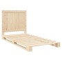 Estructura de cama con cabecero madera maciza pino 100x200 cm de vidaXL, Camas y somieres - Ref: Foro24-3281533, Precio: 133,...