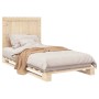 Bed frame with solid pine wood headboard 100x200 cm by vidaXL, Beds and slatted bases - Ref: Foro24-3281533, Price: 133,39 €,...