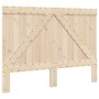 Bed frame with gray pine wood headboard 160x200 cm by vidaXL, Beds and slatted bases - Ref: Foro24-3281565, Price: 235,30 €, ...