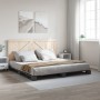 Gray pine wood bed frame with headboard 200x200cm by vidaXL, Beds and slatted bases - Ref: Foro24-3281567, Price: 252,22 €, D...