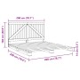 Gray pine wood bed frame with headboard 200x200cm by vidaXL, Beds and slatted bases - Ref: Foro24-3281567, Price: 252,22 €, D...