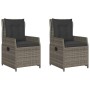 Garden recliners 2 pcs gray synthetic rattan by vidaXL, Garden chairs - Ref: Foro24-368654, Price: 198,59 €, Discount: %