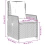 Garden recliners 2 pcs gray synthetic rattan by vidaXL, Garden chairs - Ref: Foro24-368654, Price: 198,59 €, Discount: %