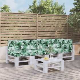 Cushions for pallet sofa 5 units leaf print fabric by vidaXL, Cushions for chairs and sofas - Ref: Foro24-3217142, Price: 151...