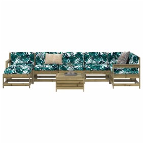 Gartensofa-Set 8-teilig aus imprägniertem Kiefernholz von vidaXL, Gartensets - Ref: Foro24-3250635, Preis: 465,99 €, Rabatt: %