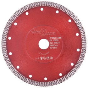 Diamond cutting disc with holes steel 180 mm by vidaXL, Saw blades - Ref: Foro24-143247, Price: 21,99 €, Discount: %